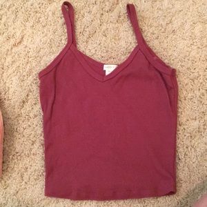 Mauve cropped tank top